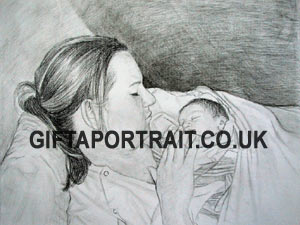 Mother with Child Portrait