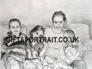 Children Charcoal drawing