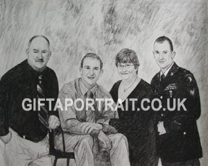 Family Charcoal drawing