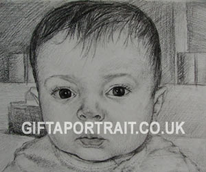 Baby Charcoal drawing