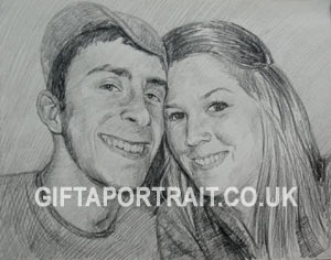 Couple Pencil Painting