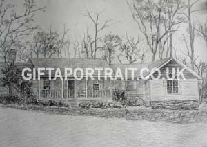 House Pencil Drawing