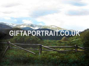 Landscape Portrait Painting