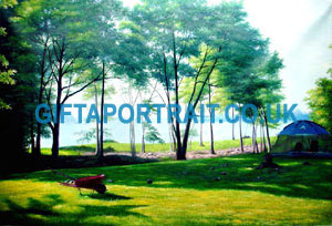 Landscape Portrait Painting