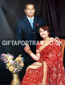 Couple Portrait Painting