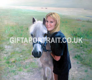 Girl with Horse Paintings
