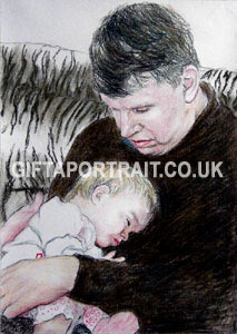 Dad with Child Painting