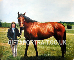 Girl with Horse Paintings