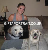 Pet Portrait Painting Gift for Wife